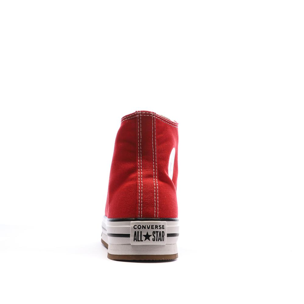 Baskets Rouges Fille/Femme Converse Chuck Taylor All Star Eva Lift vue 3