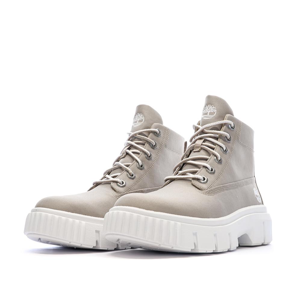 Bottines Beige Femme Timberland Greyfield Mid Lace Up vue 6