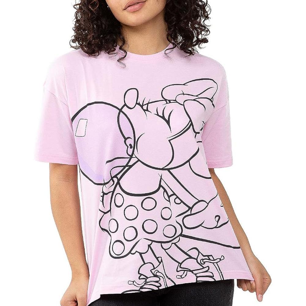 Rosa Damen-T-Shirt Disney Minnie Bubblegum günstig