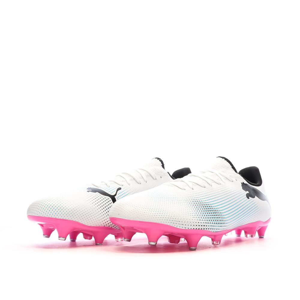 Chaussures de football Blanche/Noire/Rose Homme Puma Future 7 Play vue 6