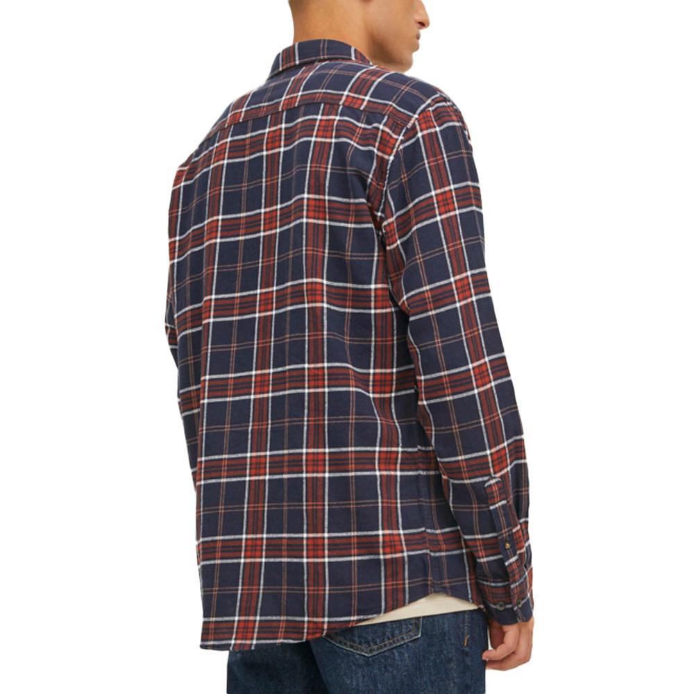 Chemise à Carreaux Orange/Marine Homme Jack & Jones Classic Check vue 2