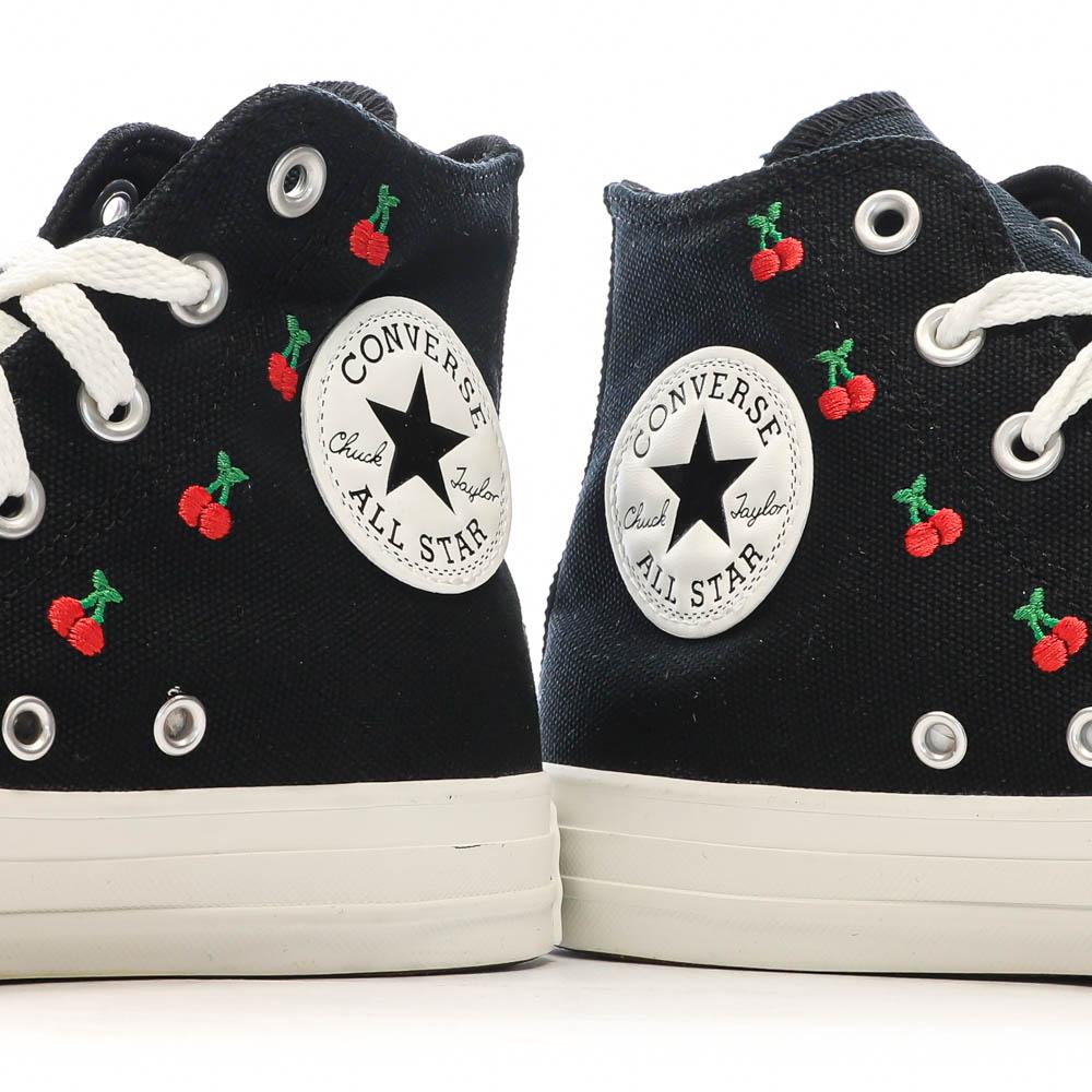 Baskets Noires Femme Converse Chuck Taylor All Star Cherries vue 7