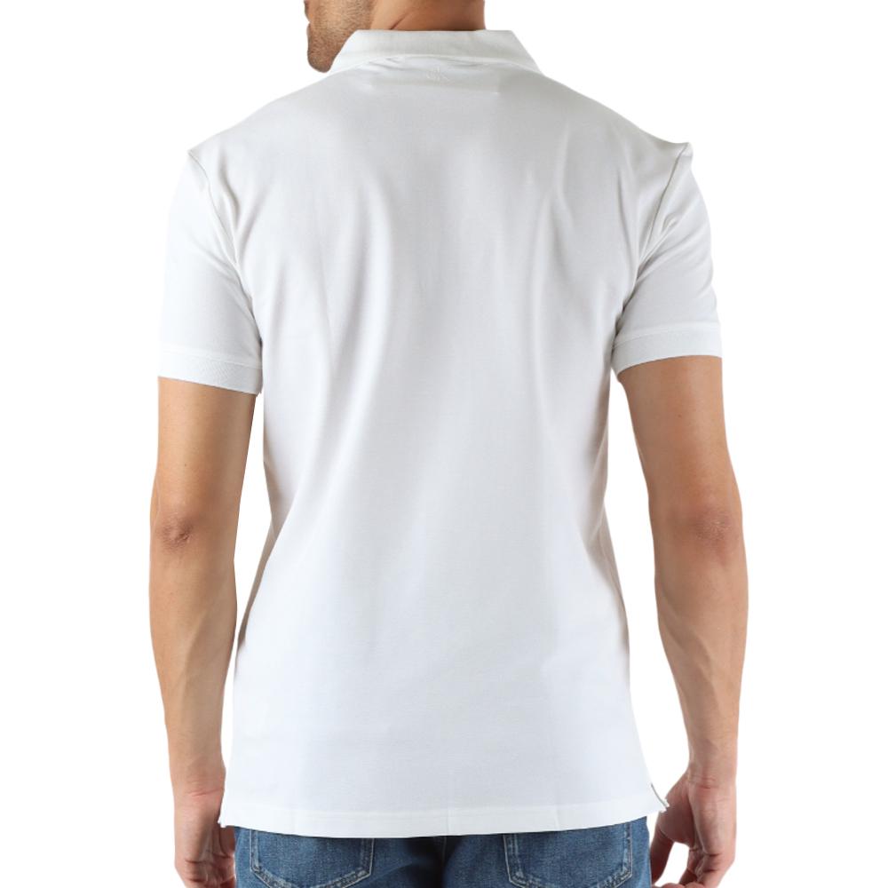 Polo Blanc Homme Calvin Klein Jeans Institutional vue 2