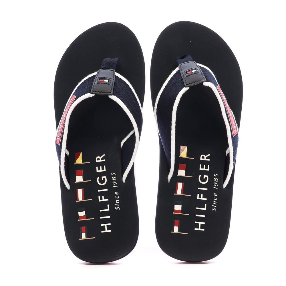 Tongs Noirs/Rouges Homme Tommy Hilfiger Patch vue 3