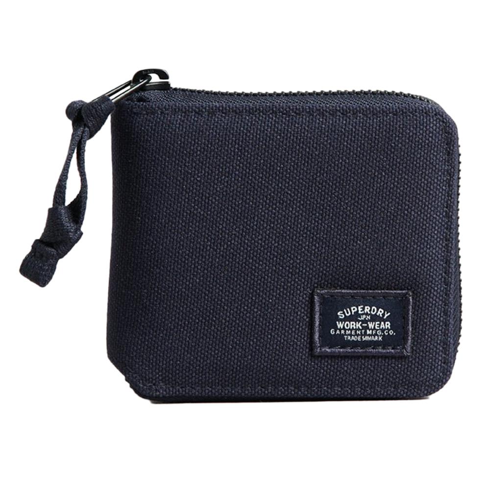 Portefeuille Marine Homme Superdry Vintage Classic Zip Wallet pas cher