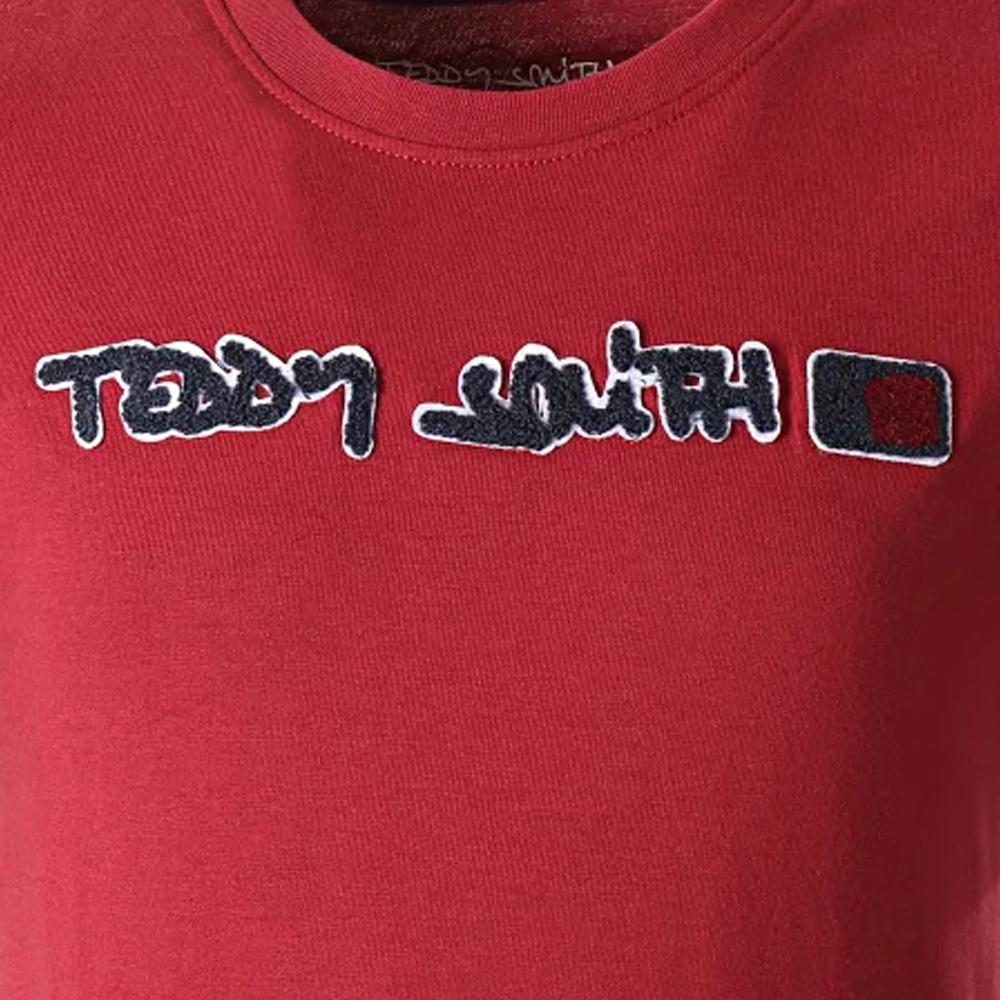 T-shirt Rouge Garçon Teddy Smith Clap vue 2