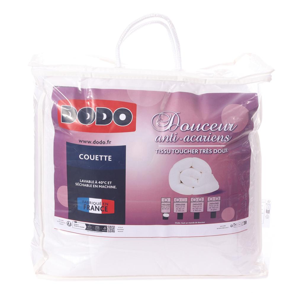 Couette Legere Anti Acarien Blanc Dodo 140X200 pas cher