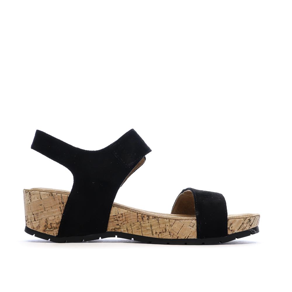 Sandales Noires Femme Chattawak Laspinas vue 2