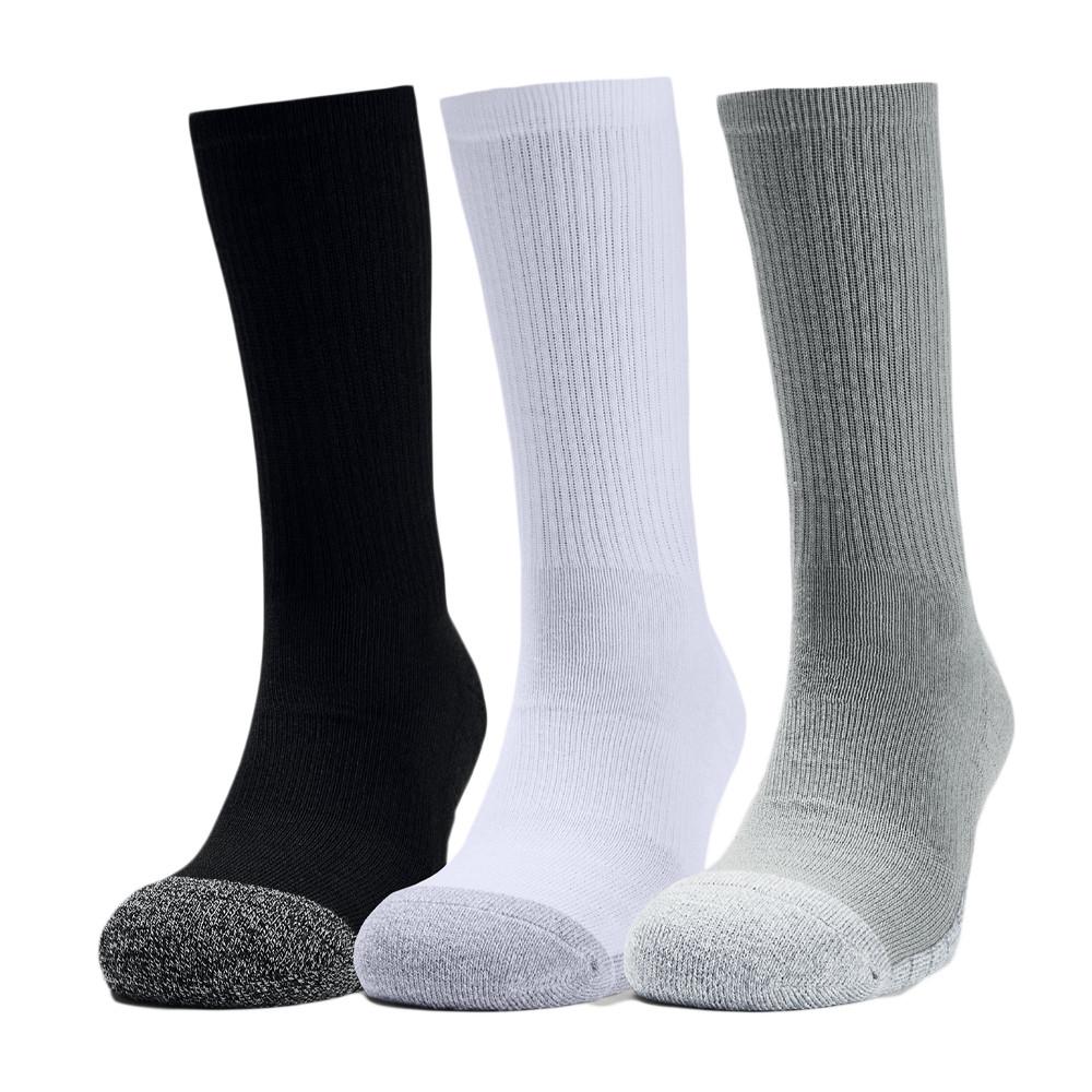 X3 Paires de Chaussettes Blanches/Grises/Noires Homme Under Armour Heatgear pas cher