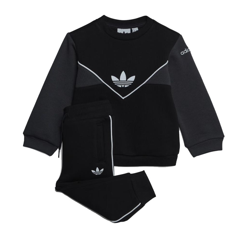 Survêtement Noir Garçon Adidas Crew pas cher