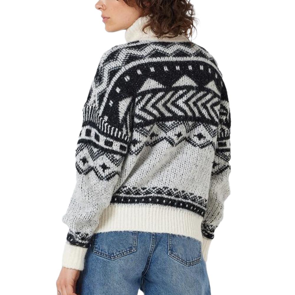 Pull Blanc/Noir Femme Noisy May Roll Neck vue 2