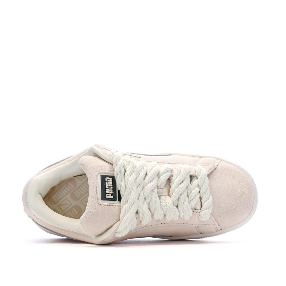 Baskets Rose Pale Femme Puma Suede Xl Rope vue 4