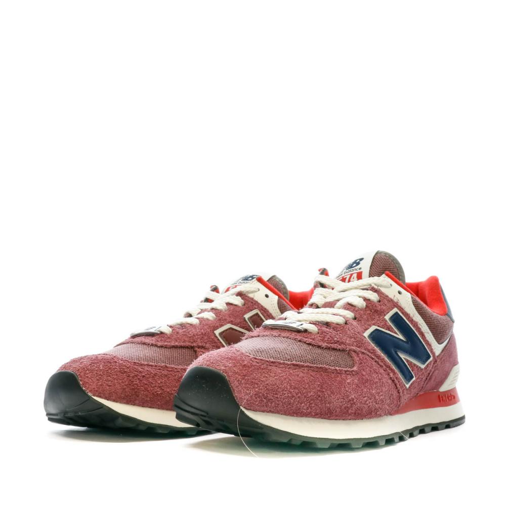 Baskets Rouge Homme New Balance 574 vue 6