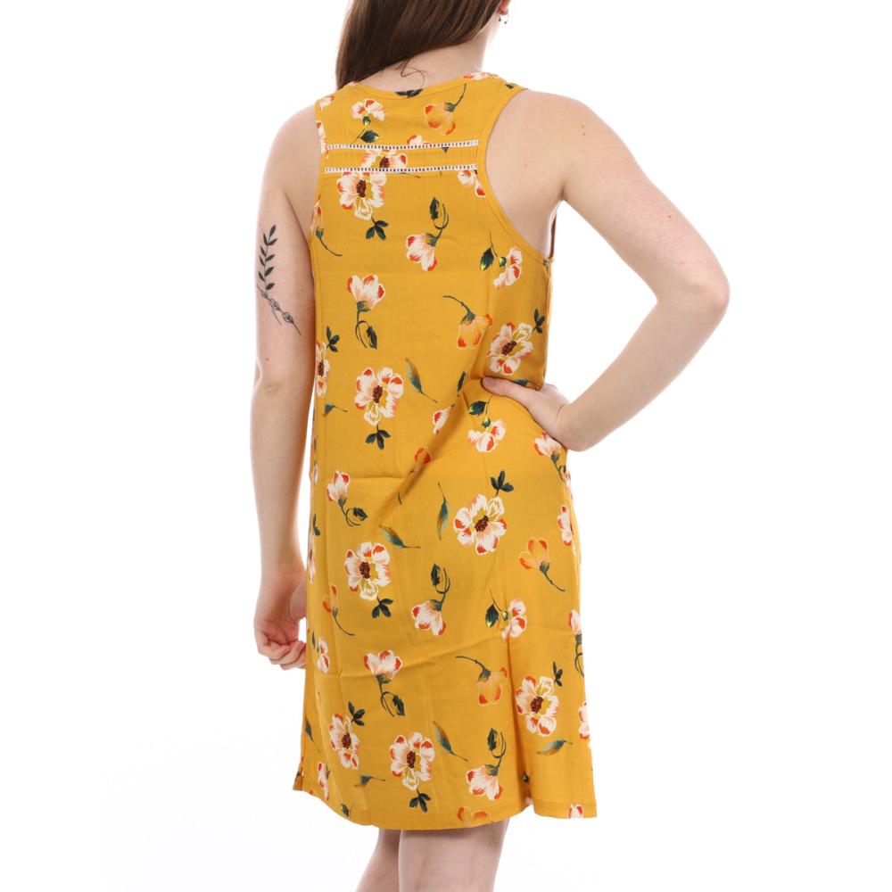 Robe Jaune à fleurs Femme Banana Moon Baylake vue 2