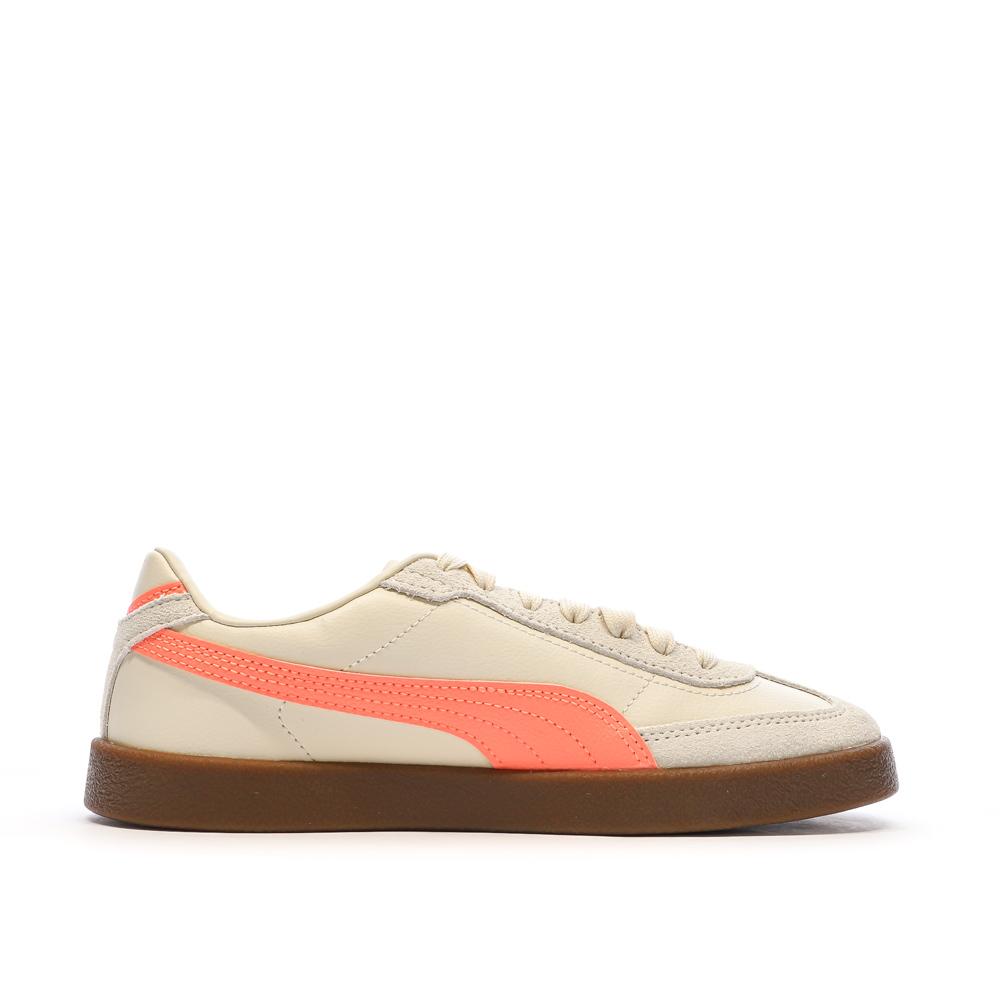 Baskets Beige/Orange Femme Puma Club Ii Era vue 2
