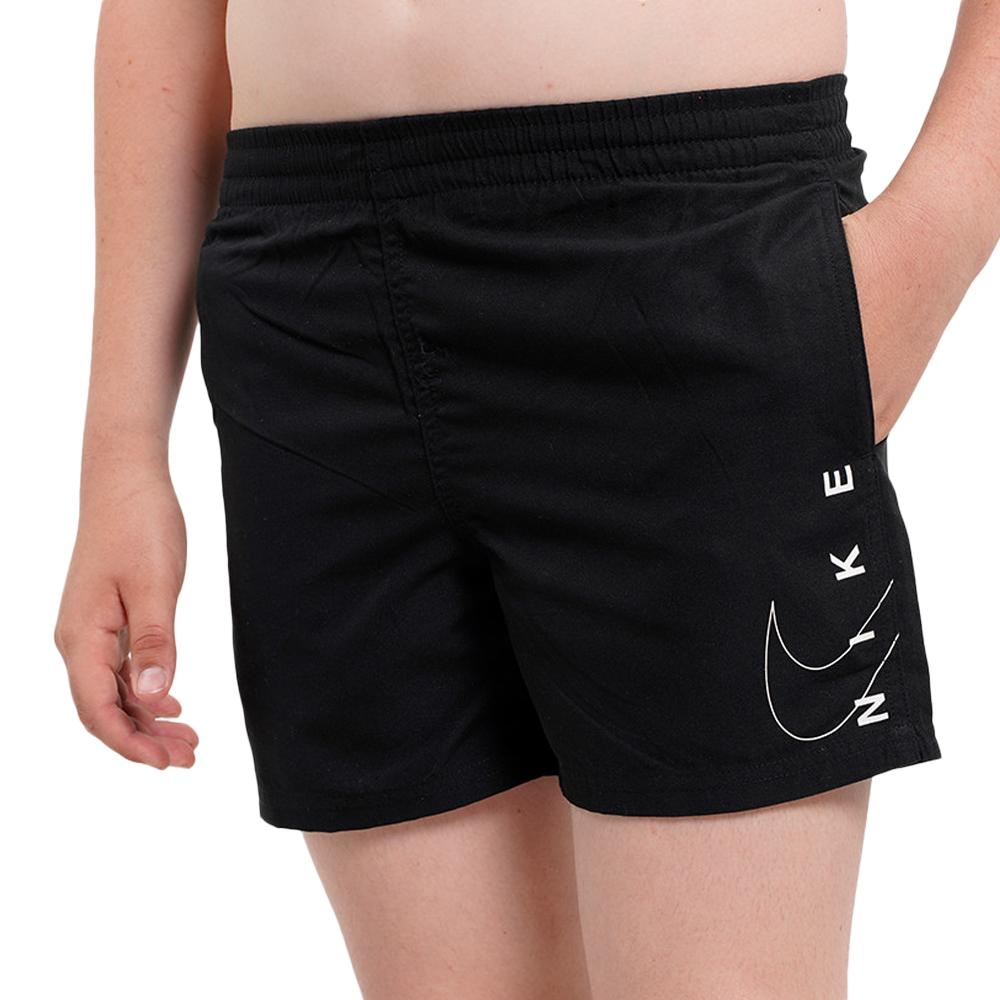 Short de bain Noir/Blanc Garçon Nike 4 Volley pas cher