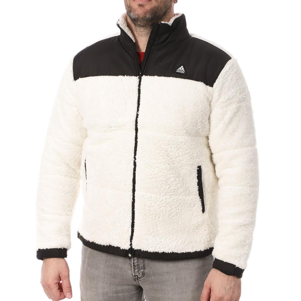 Veste Sherpa Blanche/Noir Homme Paname Brothers VISTA pas cher