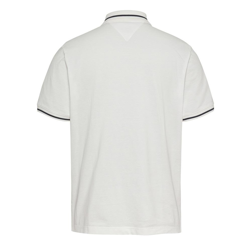 Polo Blanc Homme Tommy Hilfiger Tipped vue 2
