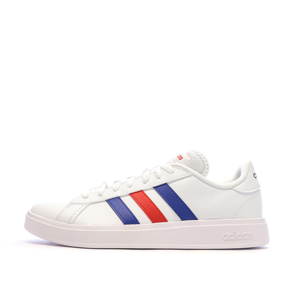 Baskets Blanc/Rouge/Bleu Homme Adidas Grand Court Base 2.0 pas cher