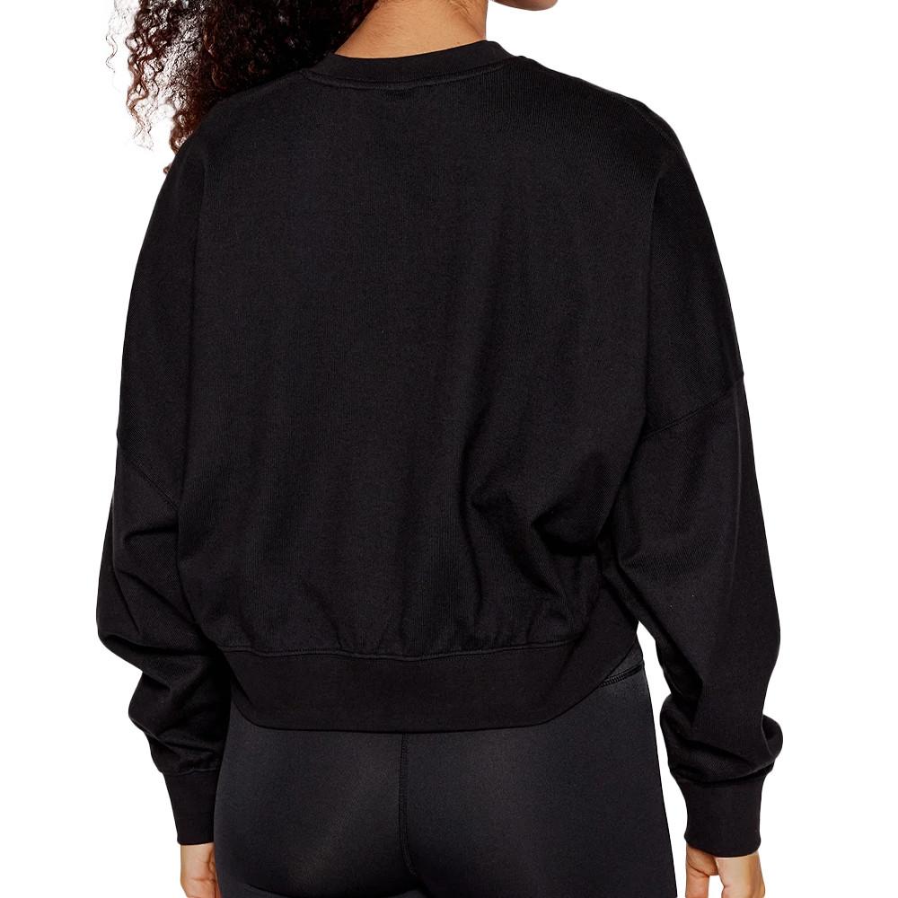 Sweat Oversized Noir femme Adidas Trèfle vue 2