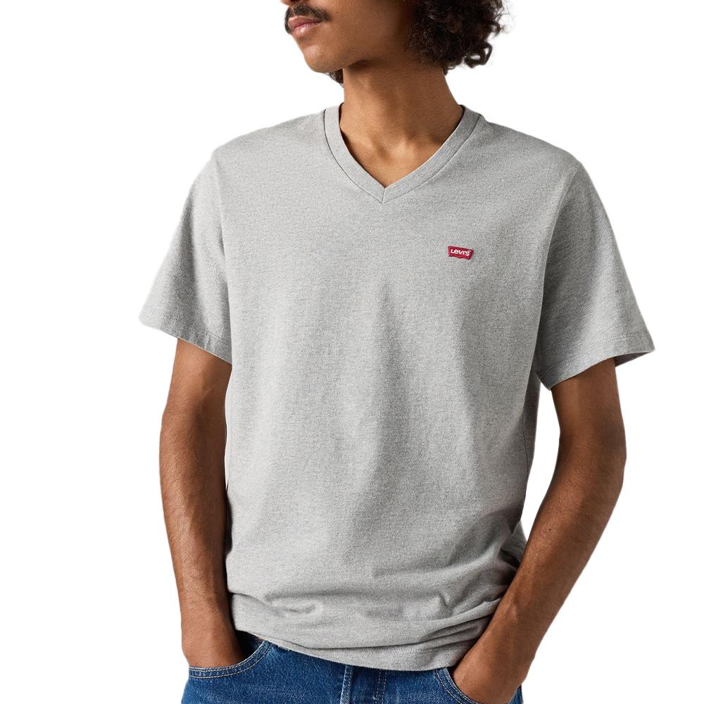 T-shirt Gris Homme Levi's Original Vneck 85641 pas cher