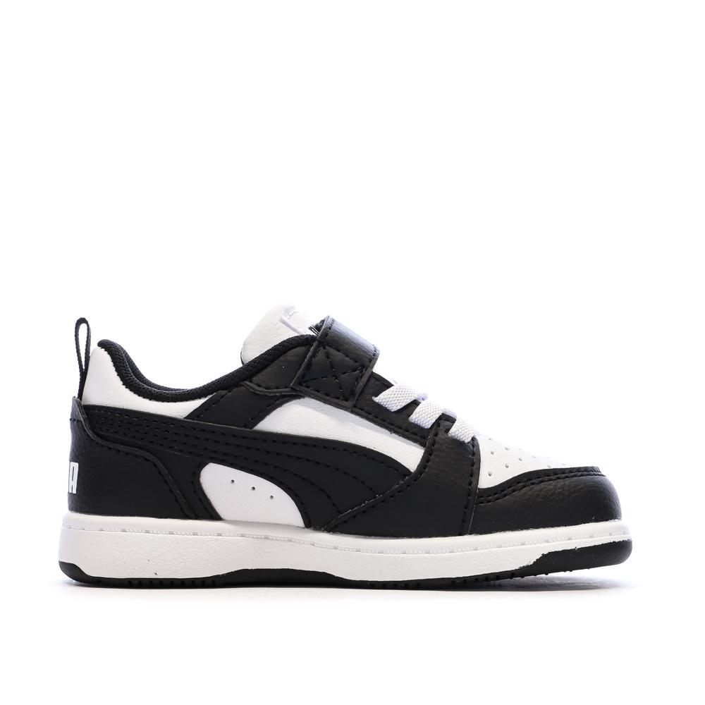 Baskets Noires/Blanches Garçon Puma Rebounds vue 2
