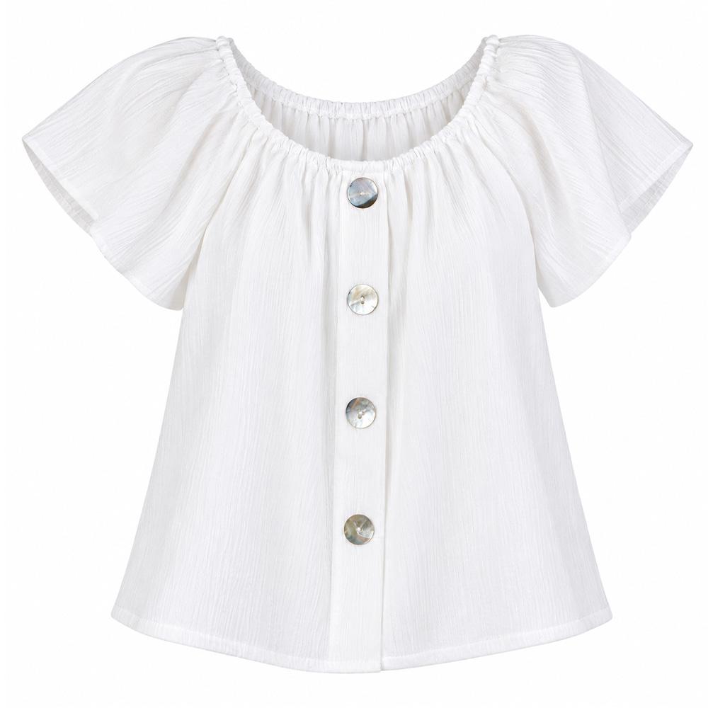 Blouse Blanche Bébé Fille P'tit Mome Pauline pas cher
