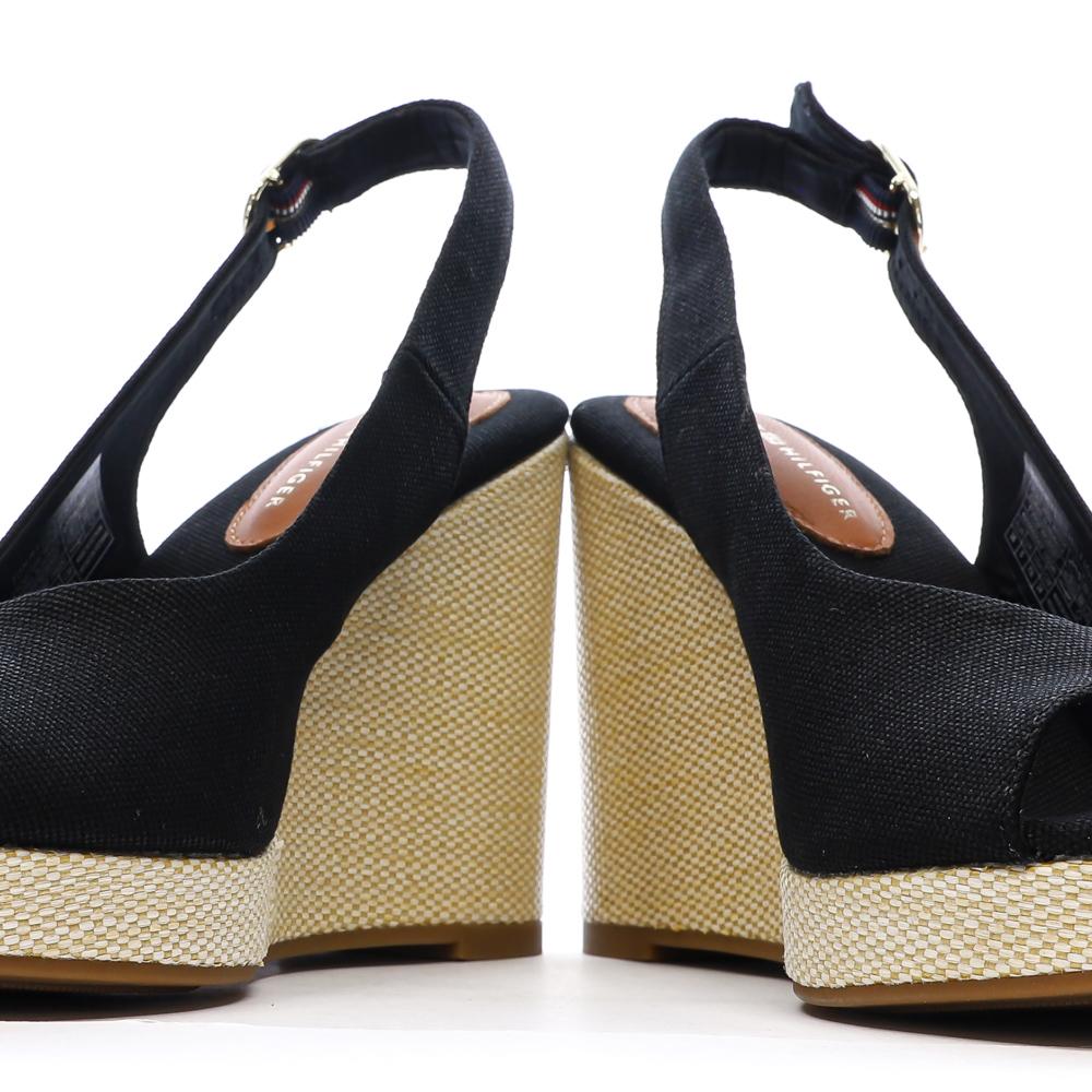 Sandales Noires Femme Tommy Hilfiger Wedge vue 7