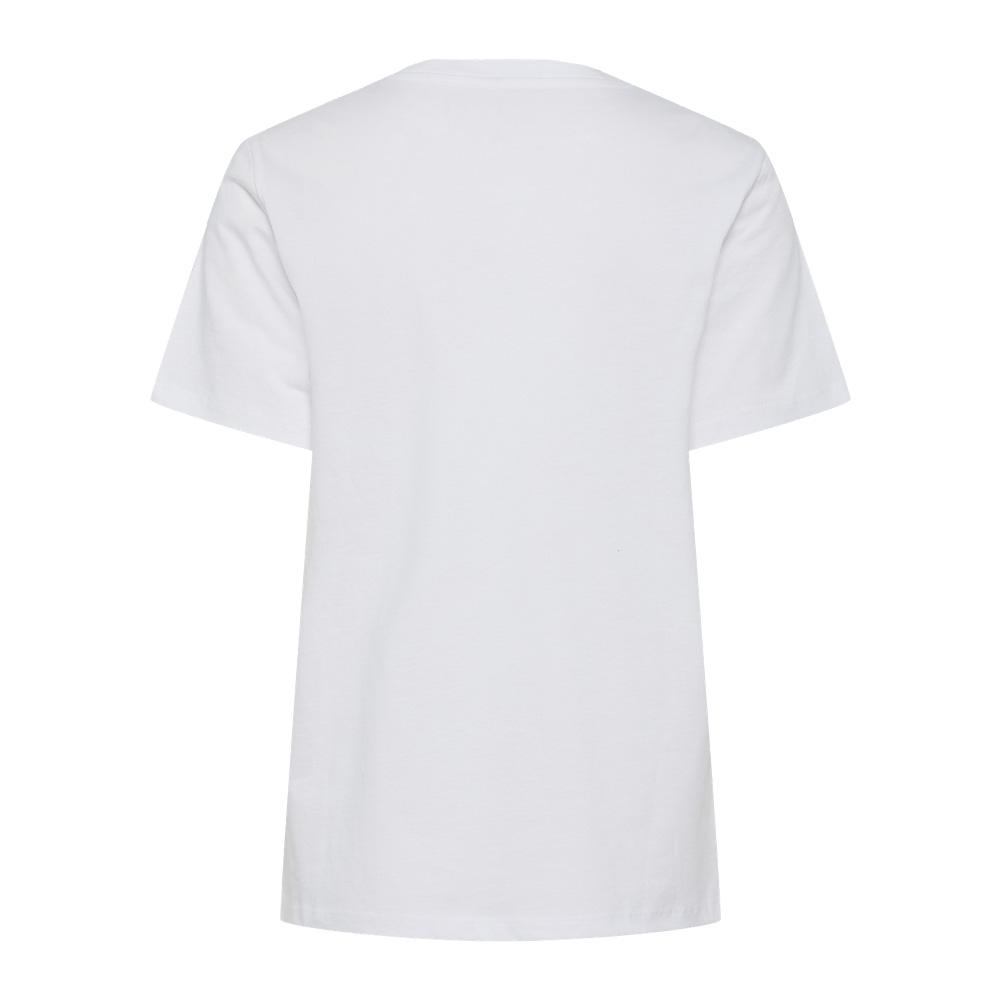 T-Shirt Blanc/Rose Femme Pieces Tess vue 2