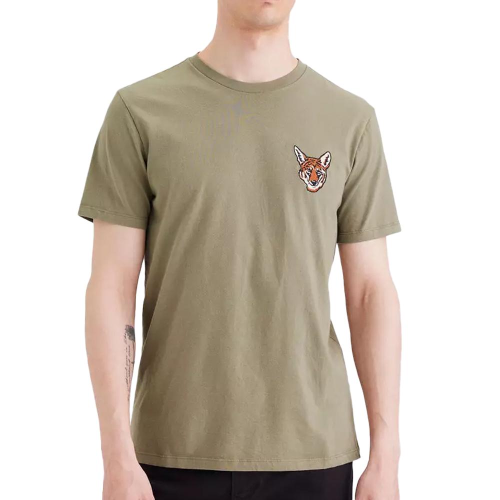 T-shirt Vert Homme Dockers Graphic Neutrals pas cher
