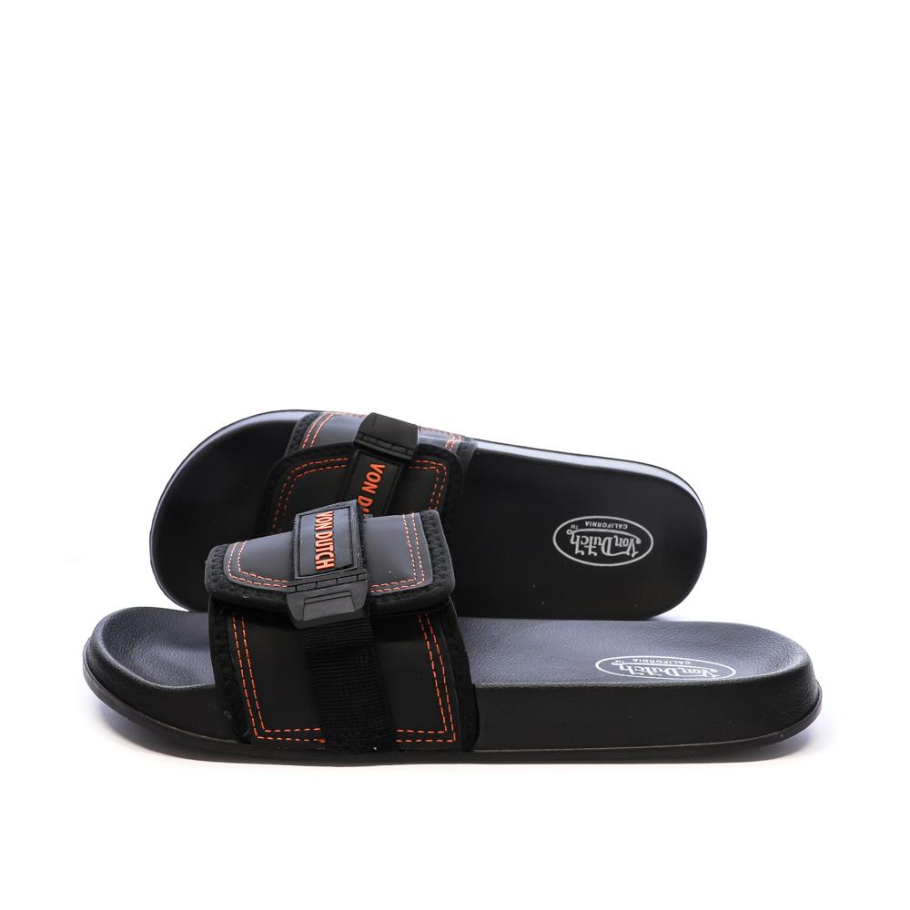 Claquettes Noires/Rouges Homme Von Dutch MALIBU pas cher
