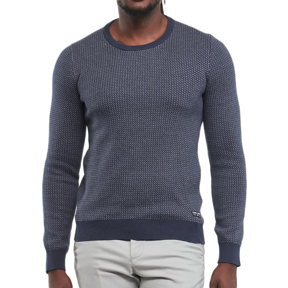 Pull Bleu Foncé Homme Teddy Smith Milan pas cher