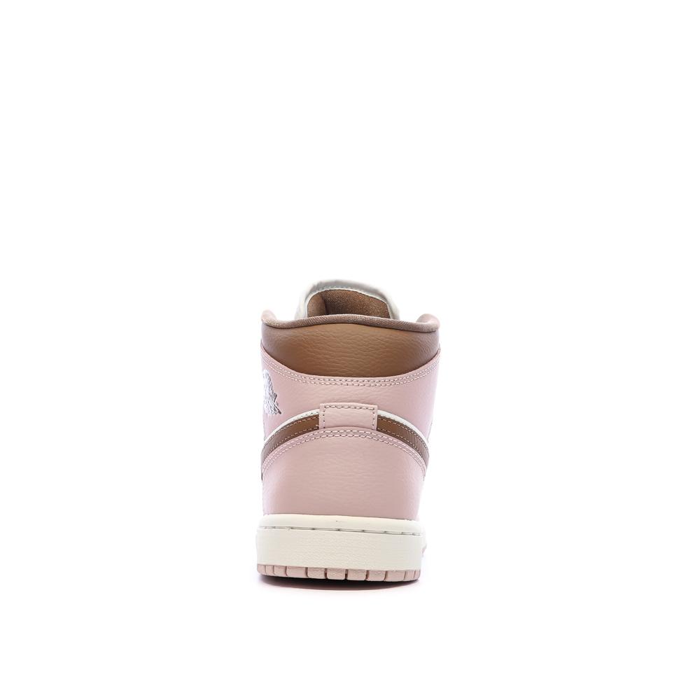 Air Jordan 1 Mid Rose Femme Nike vue 3