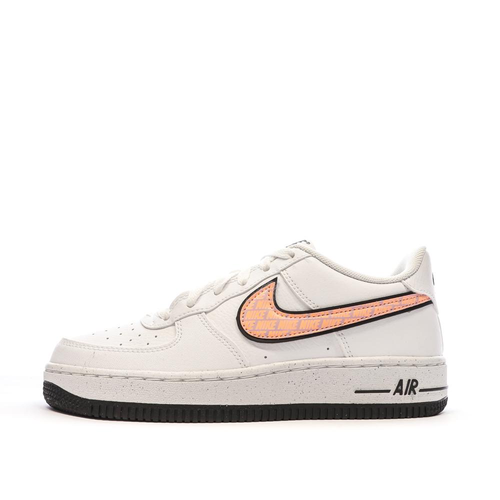 Baskets Blanches/Orange Femme Nike Air Force 1 Impact pas cher