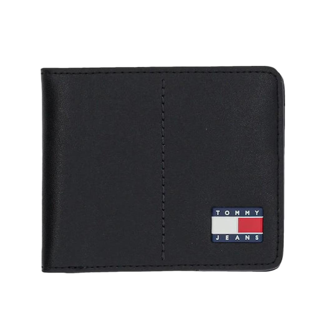 Portefeuille Noir Homme Tommy Hilfiger Heritage AM0AM13409 pas cher