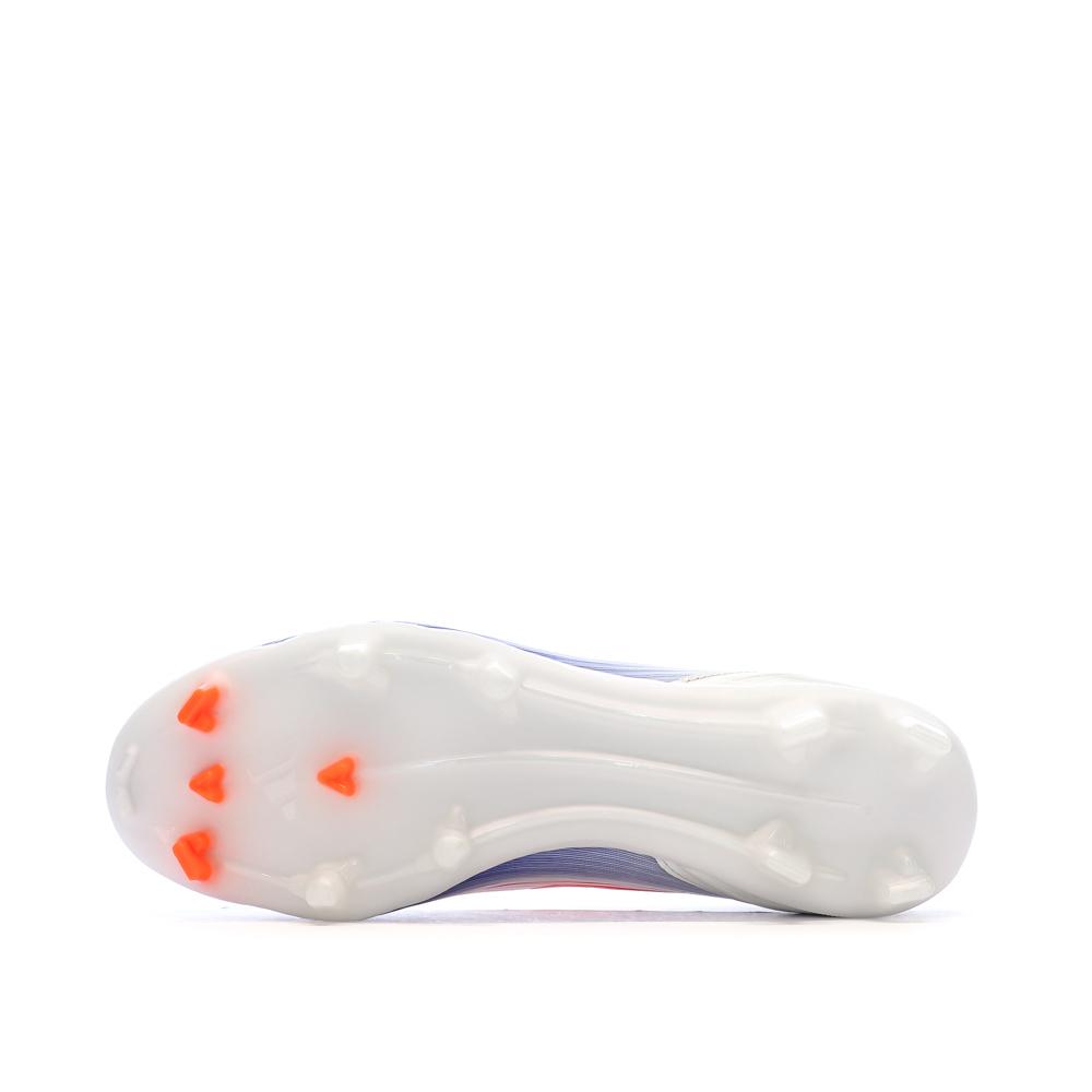 Chaussures de Foot Blanc/Bleu Adidas F50 League Ll FG/MG vue 5