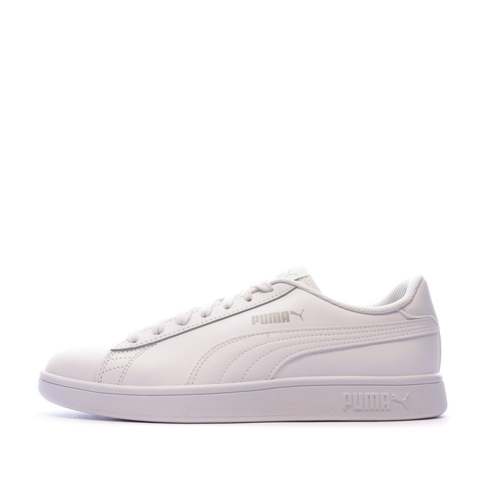 Baskets Blanches Femme Puma Smash v2 L pas cher