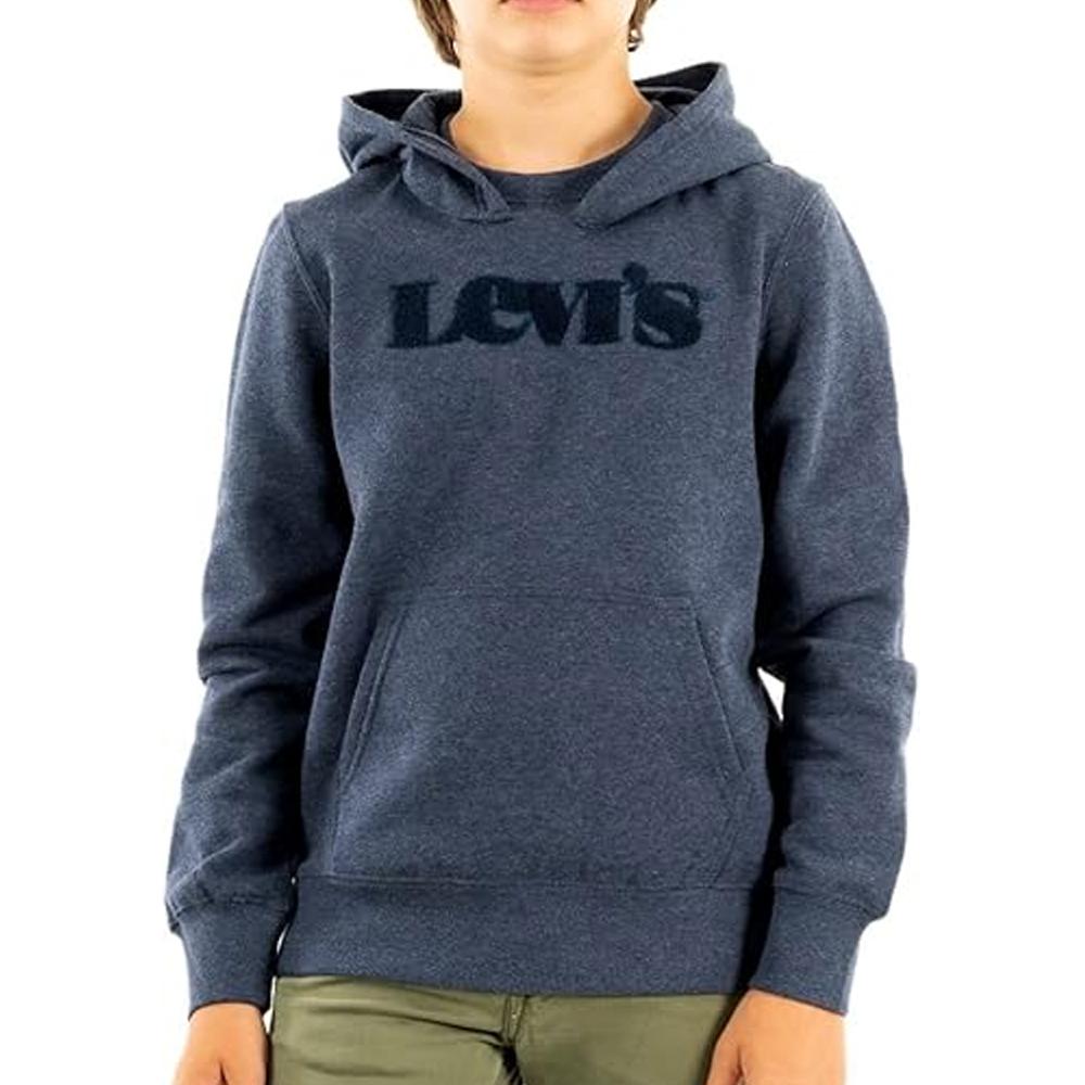 Sweat à Capuche Gris Foncé Garçon Levi's 9ED478 pas cher