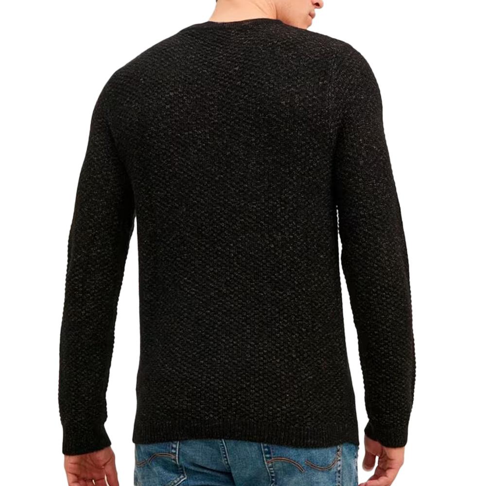 Pull Noir Chiné Homme Jack and Jones Damian vue 2