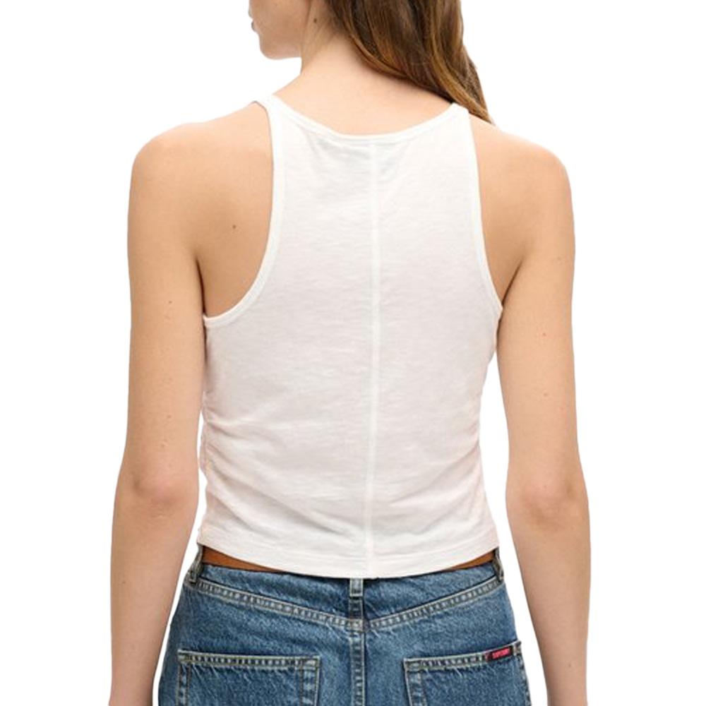 Débardeur Blanc Femme Superdry Superdry Ruched vue 2