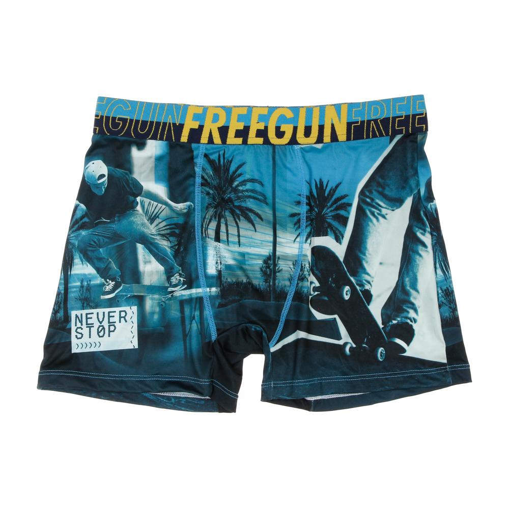 Boxer Noir/Bleu à Imprimés Garçon Freegun RID pas cher