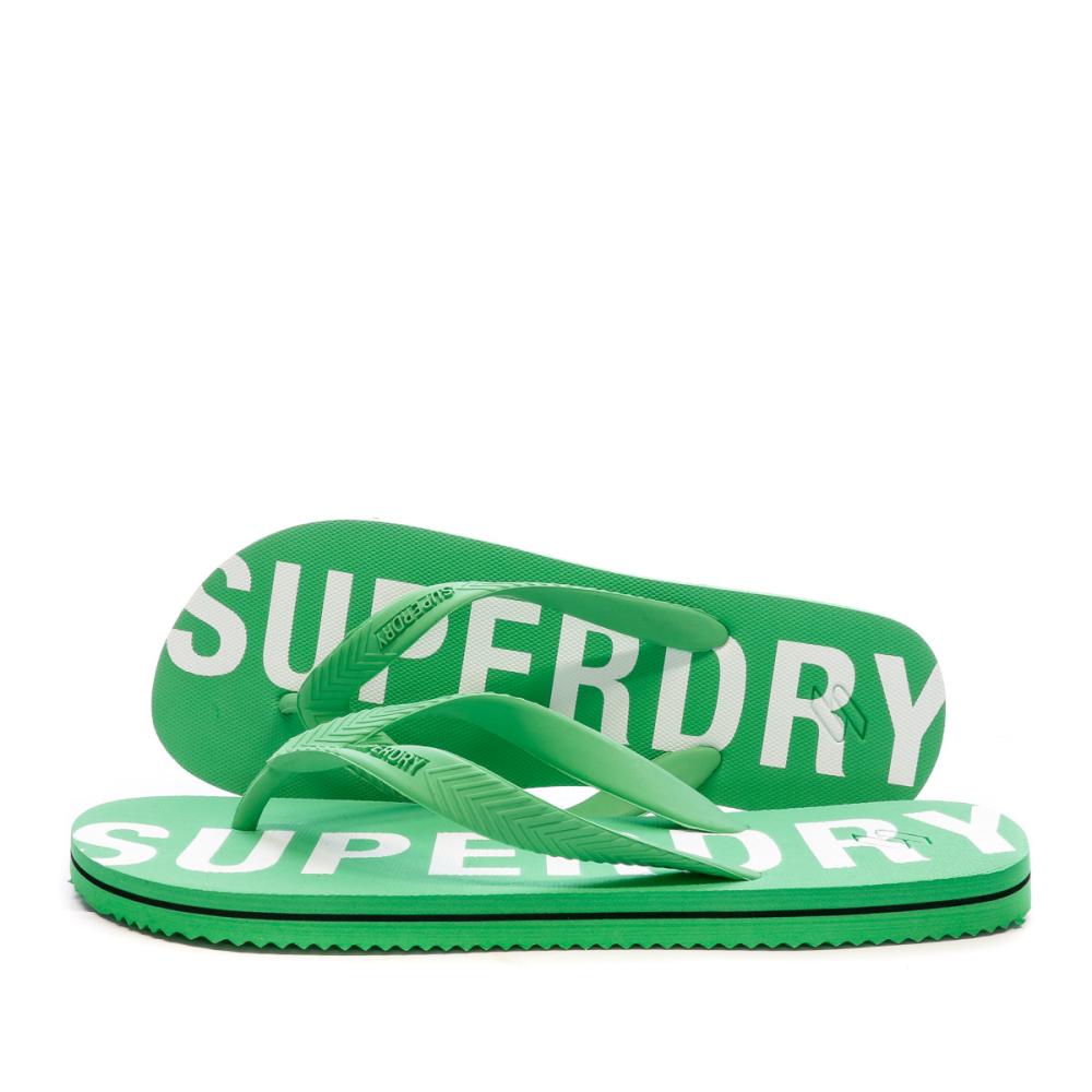 Tongs Vert Homme Superdry Code Essential pas cher