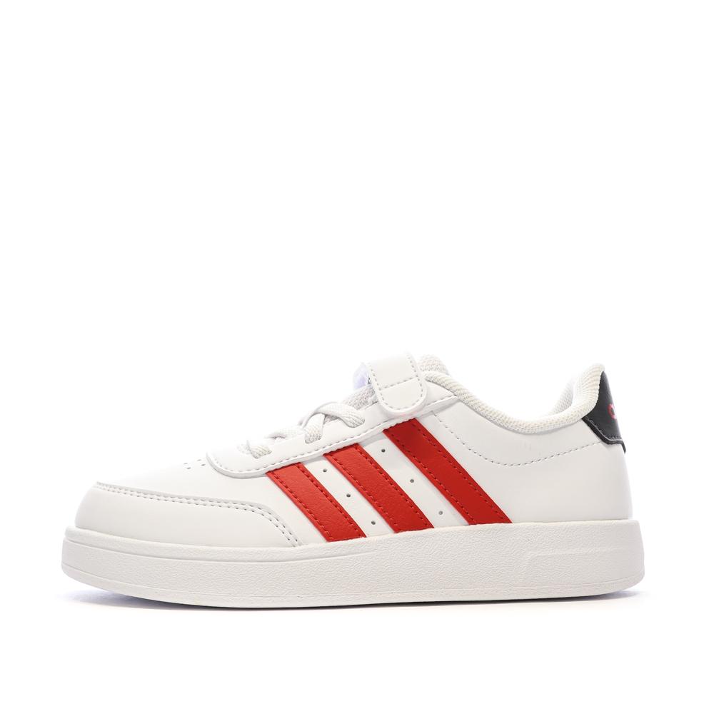 Baskets Blanc/Rouge Garçon Adidas Breaknet 2.0 pas cher