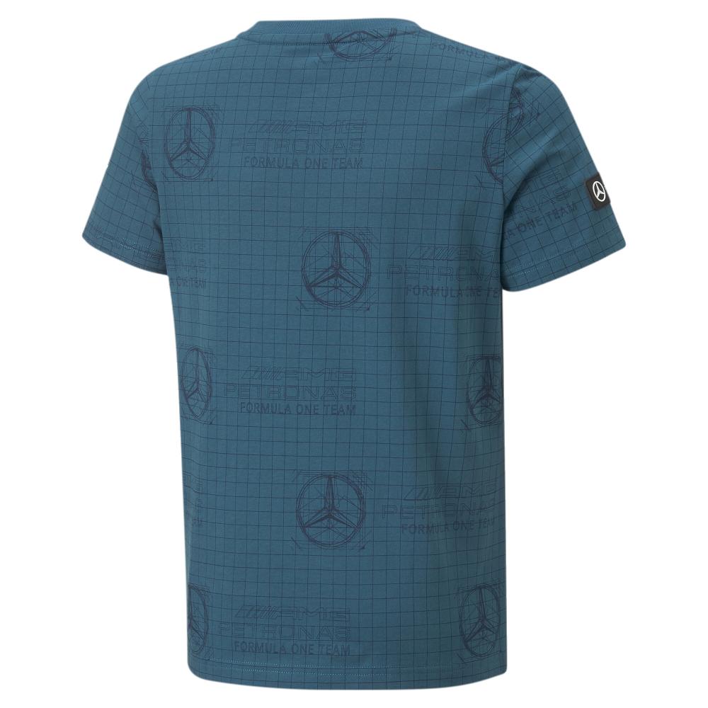 T-shirt Bleu Garçon Puma Mercedes 534044 vue 2