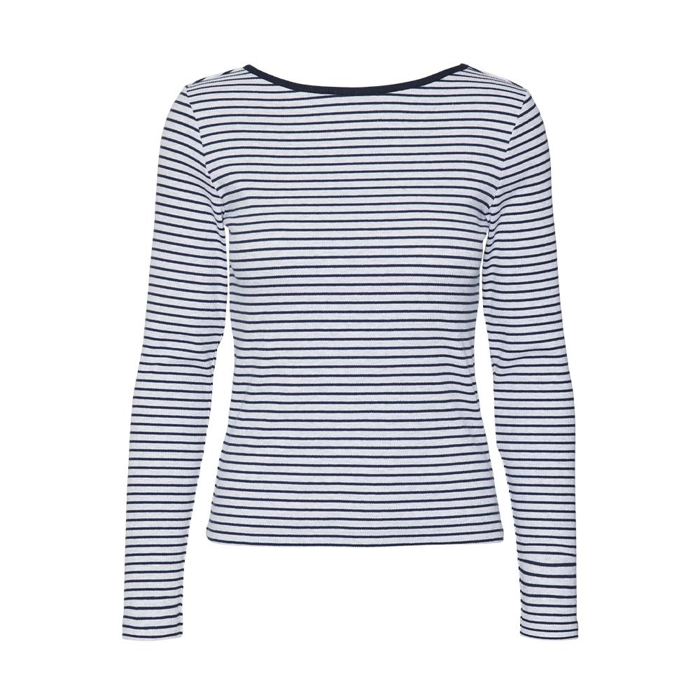 Top Gris/Marine à rayures Femme Vero Moda Chloe pas cher