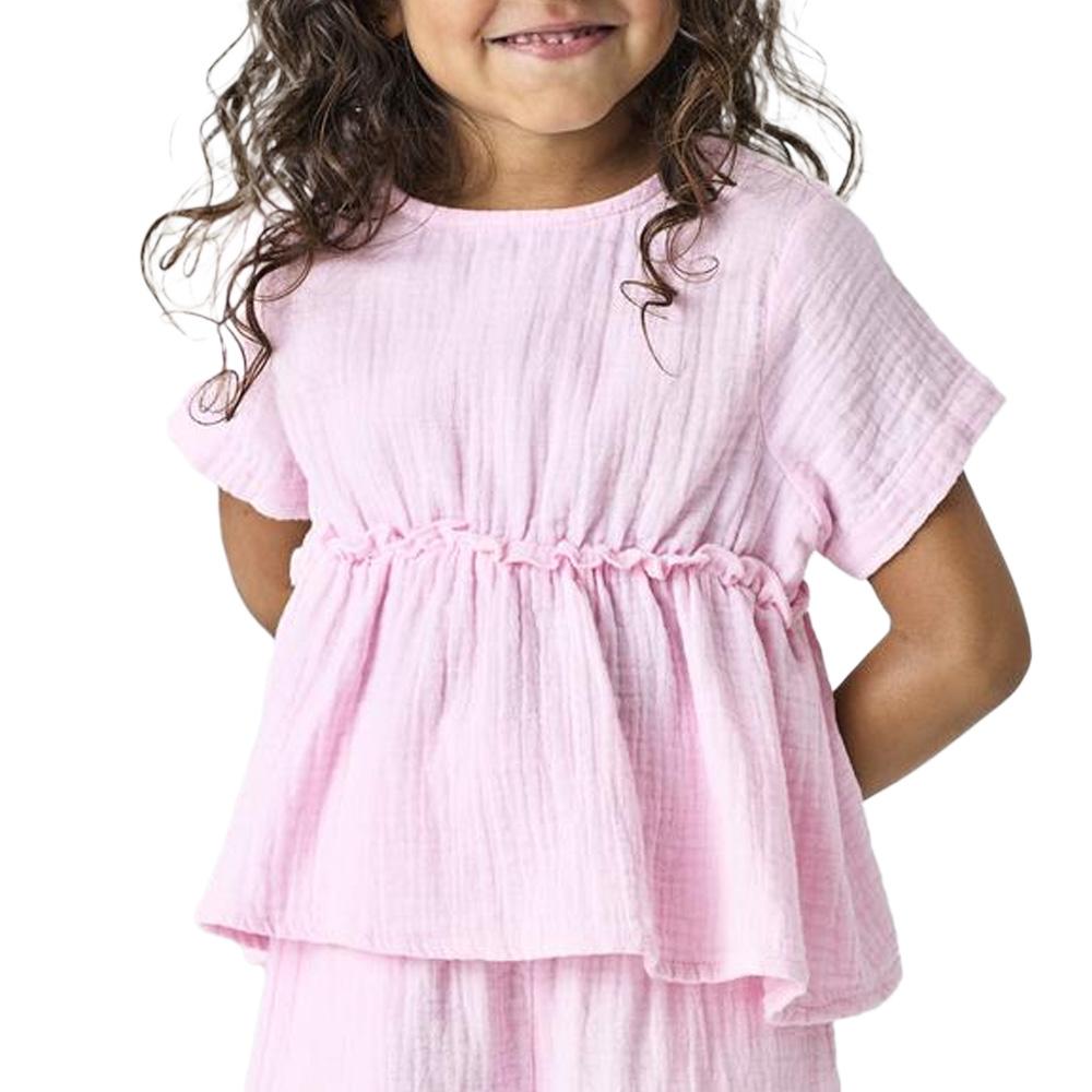 T-Shirt Rose Fille Kids ONLY Life KMGTHYRA pas cher