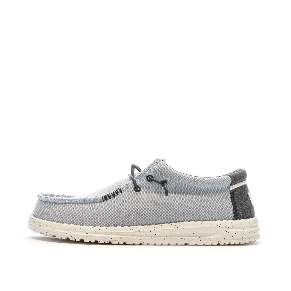 Chaussures Grises Clair Homme Hey Dude Wally Sport Mesh pas cher