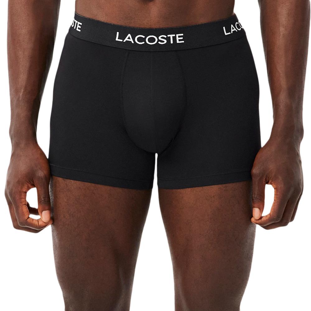 X3 Boxers Gris/Noir Homme Lacoste Microfibre vue 2