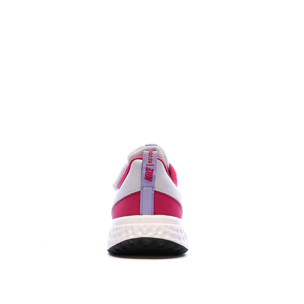 Chaussures de running Gris/Rose Fille Nike Revolution 5 vue 3