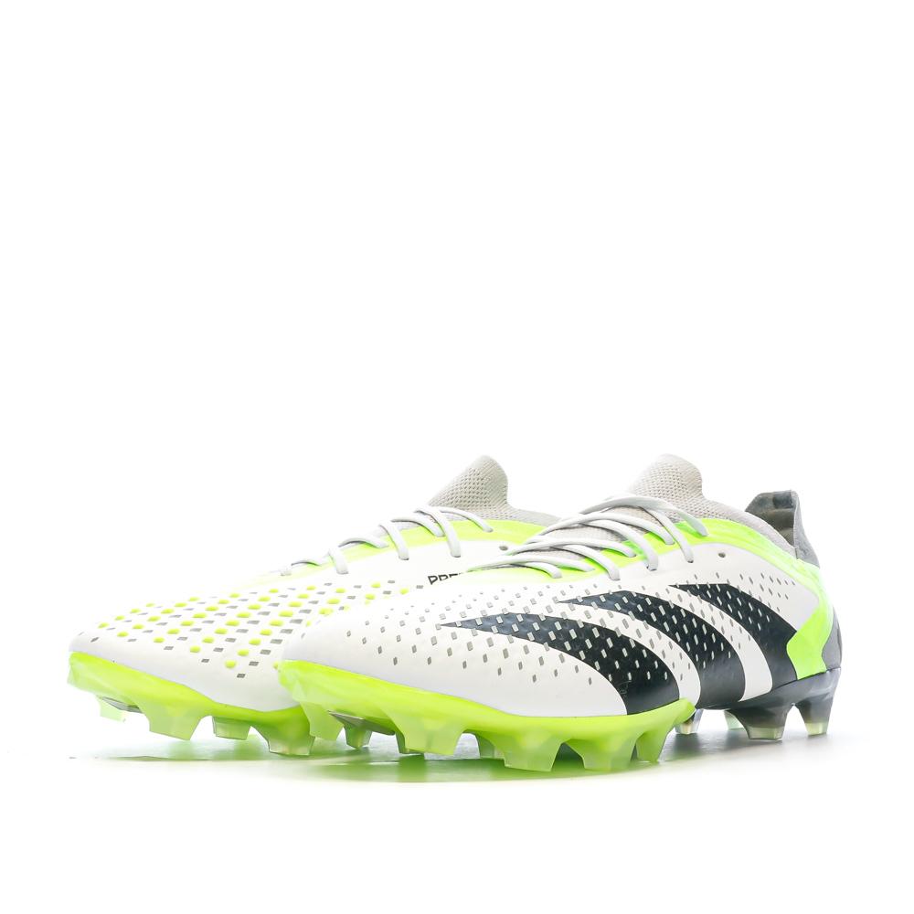 Chaussures de foot Blanc/Vert football Homme Adidas Predator Accuracy.1 L AG vue 6